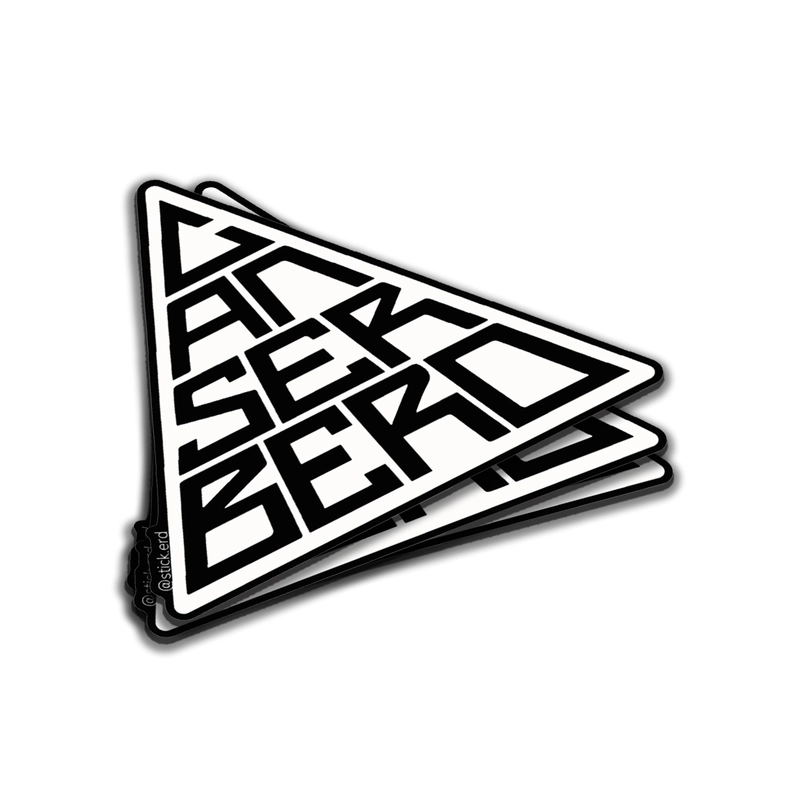 Canserbero Logo Triangular Negro
