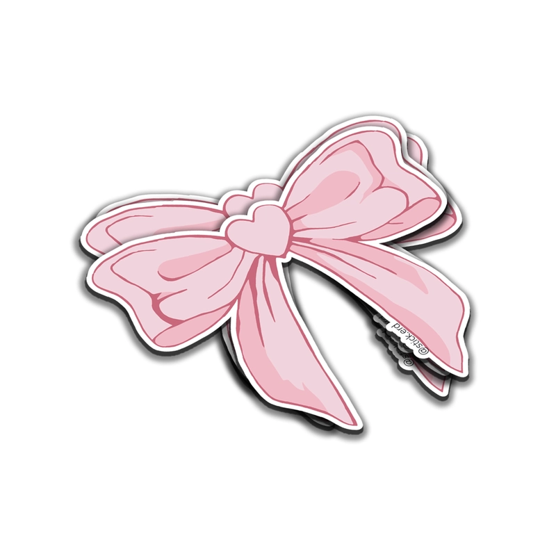 Moño Corazón Rosa