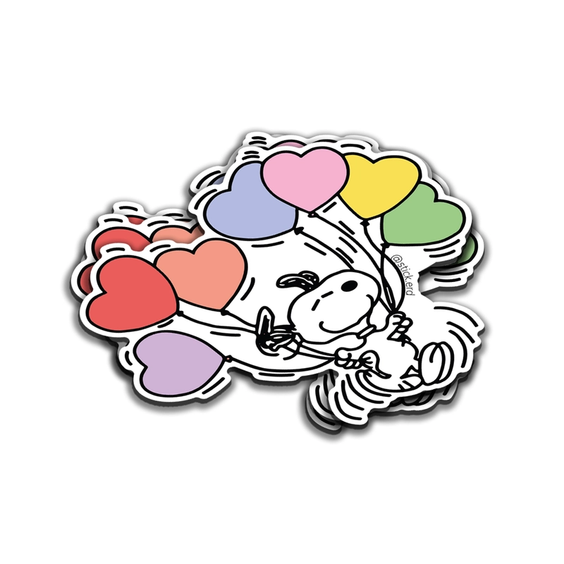 Snoopy Flotando con Amor