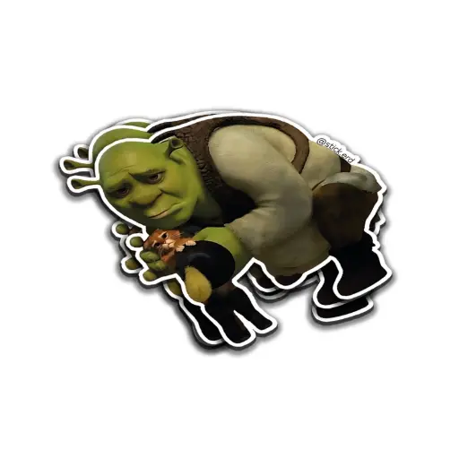 [0AW-3] Shrek y el gato con botas haciendo pucheros