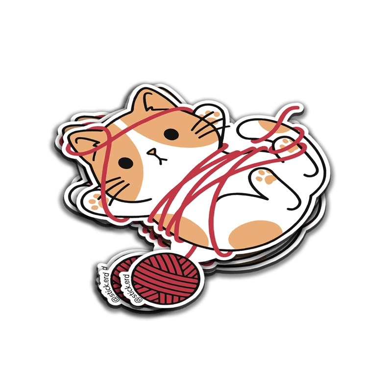 [0GB-11] Gatito Juega con Lana