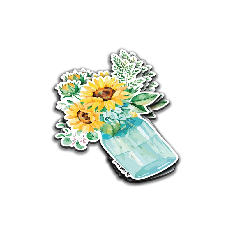 [0K8-1] Girasoles en Frasco de Agua