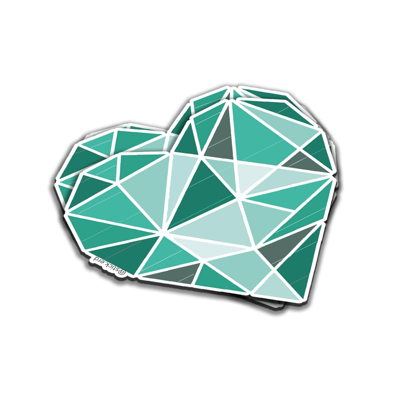 [0XP-5] Corazón Geométrico Aqua