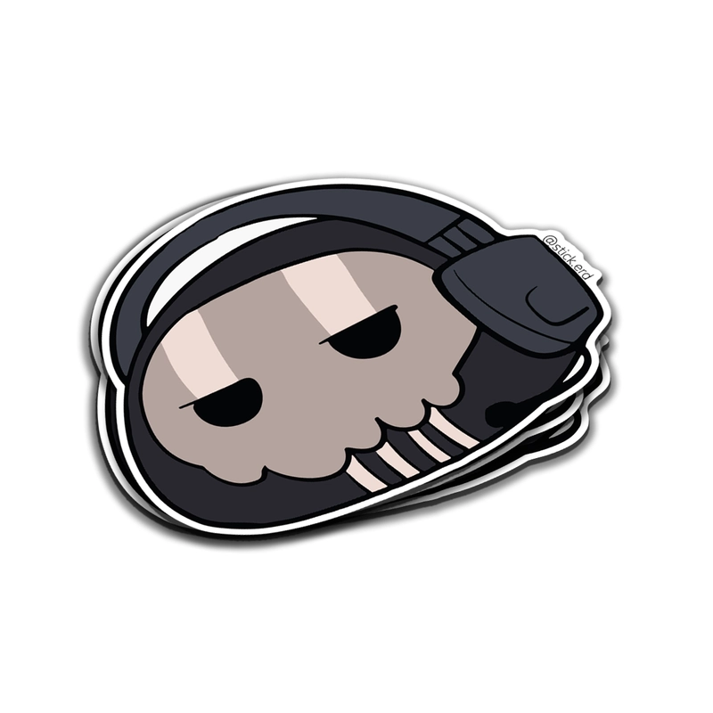 [6QA-10] Calavera Gamer con Audífonos