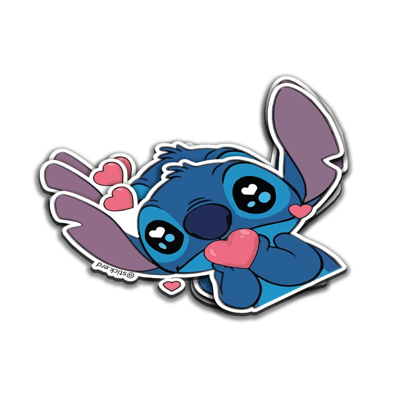 [702-11] Stitch Corazones de Amor
