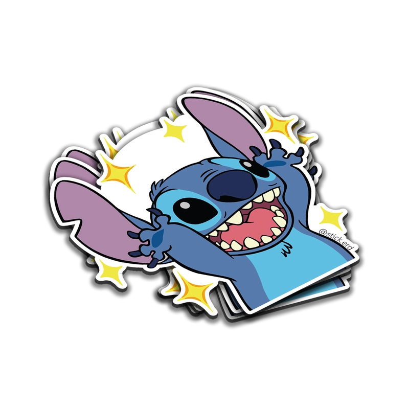 [702-4] Stitch Emocionado Brillando