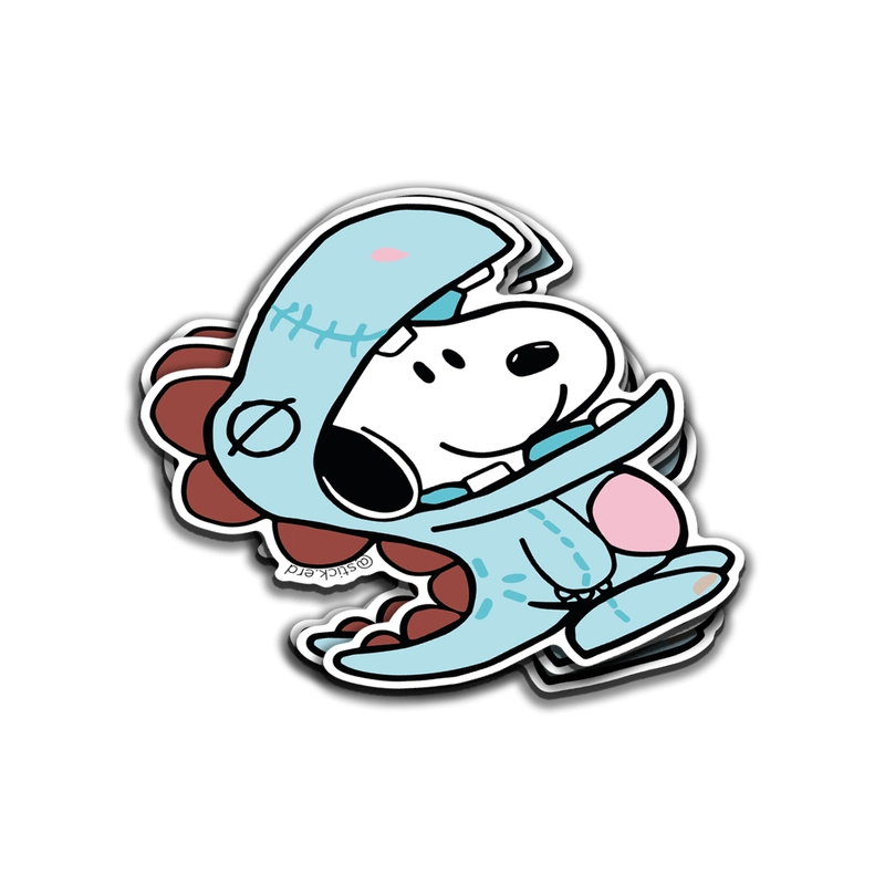 [ATG-5] Snoopy Disfraz de Dino Azul