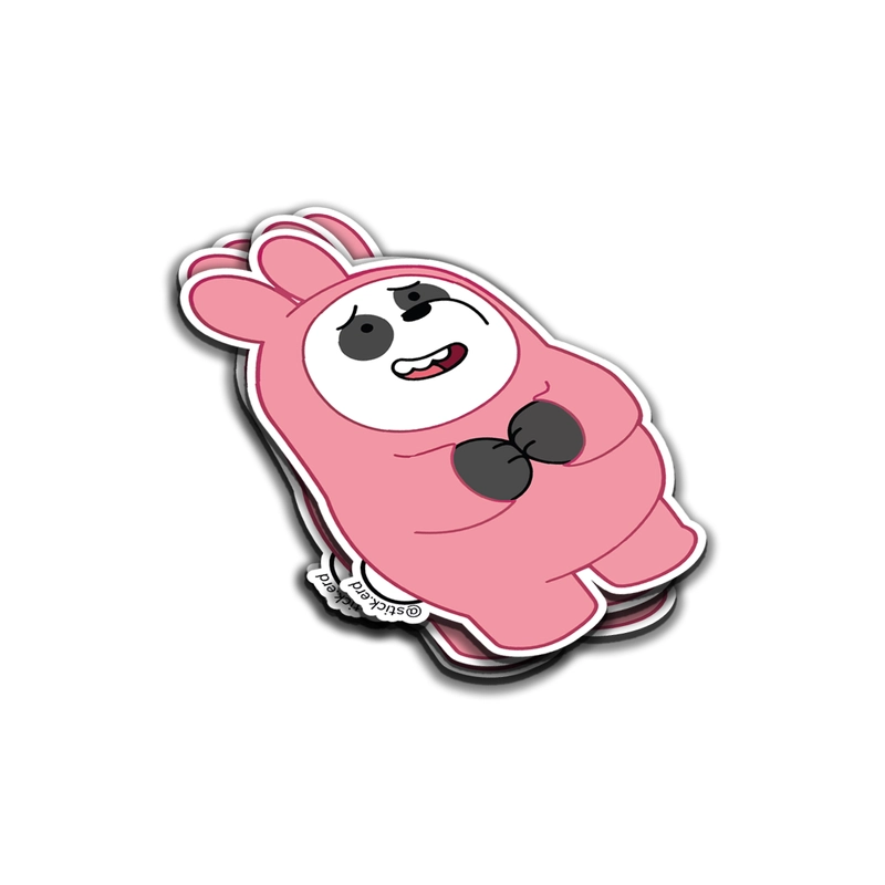 [I9V-10] Panda Disfrazado de Conejo Rosa