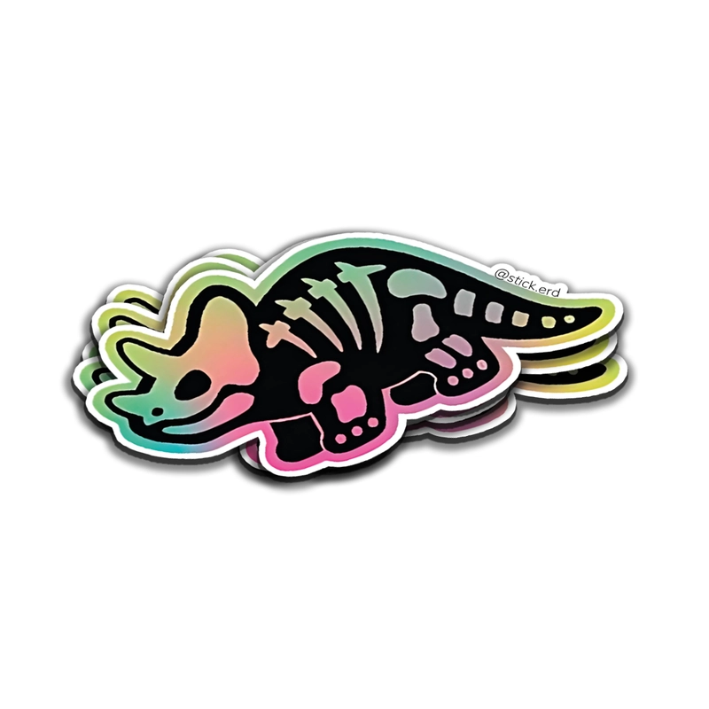 [INZ-12] Triceratops Esqueleto: Resplandor Neón
