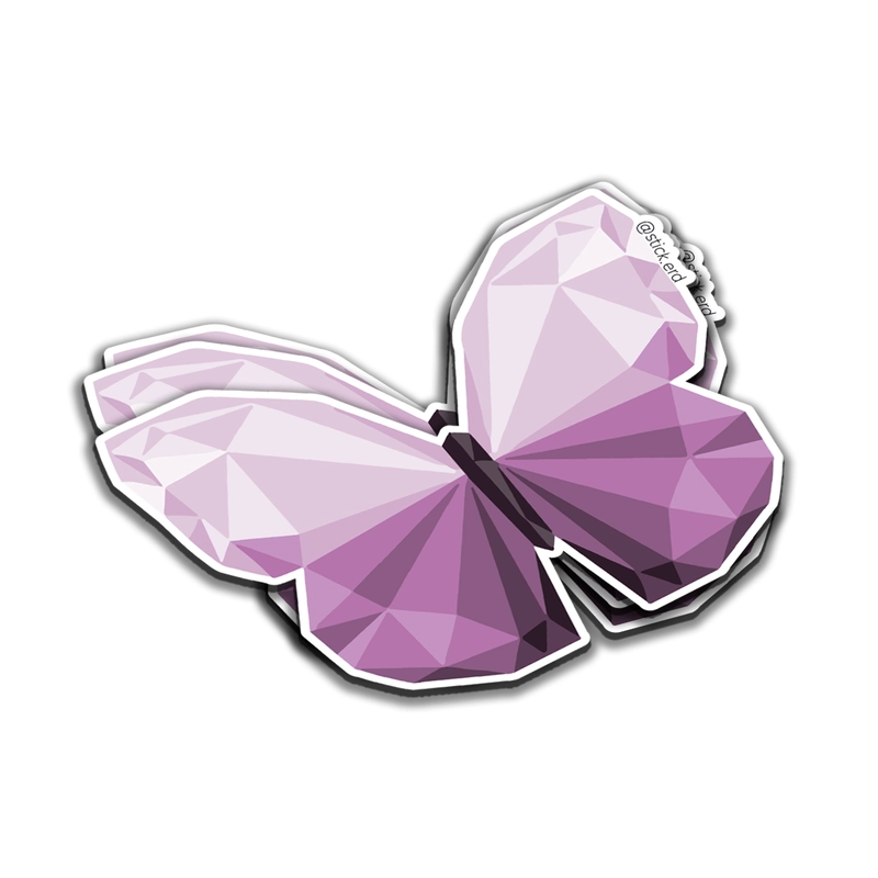 [MQY-4] Mariposa Poligonal Morada