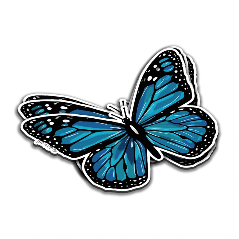 [MQY-6] Mariposa Monarca Azul Eléctrico