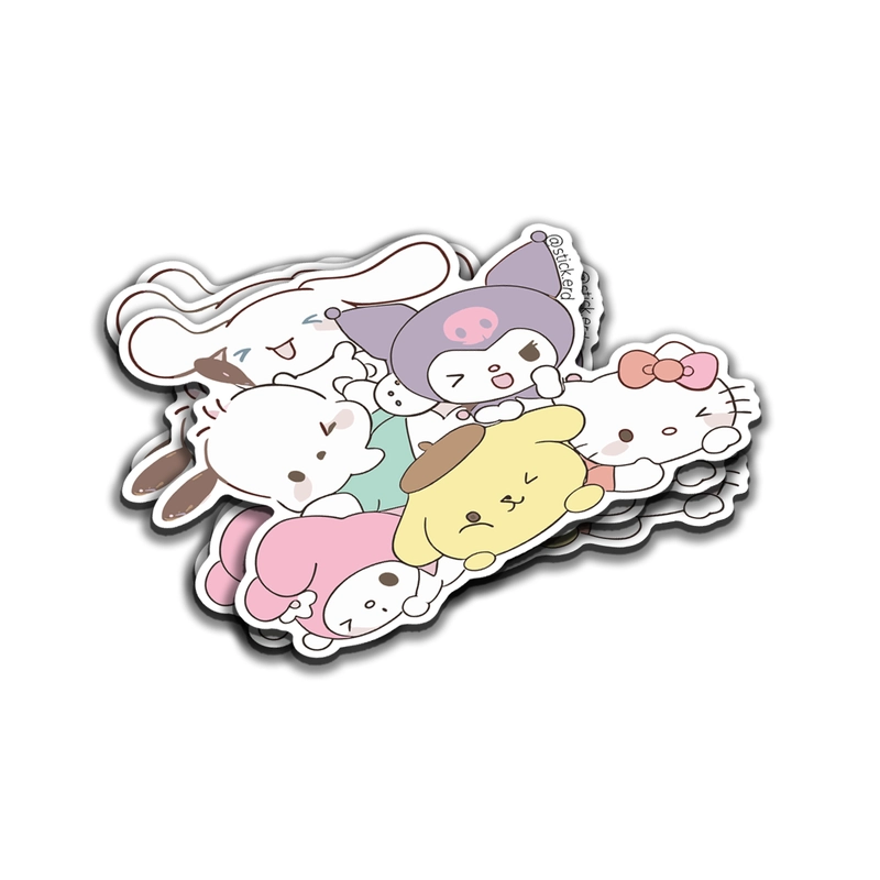 [MUL-12] Personajes Sanrio Acostados Juntos