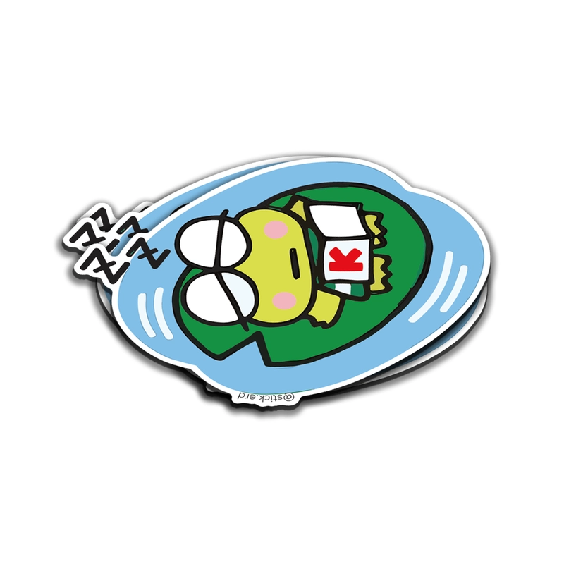 [MUL-7] Keroppi Durmiendo en Hoja