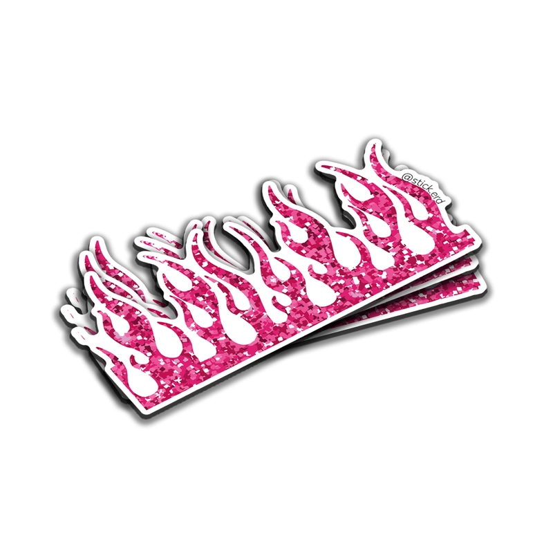 [P7H-11] Flamas Rosas con Brillo