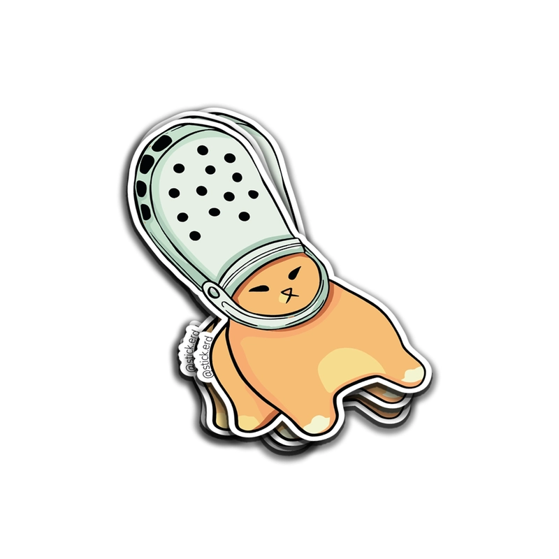 [PYK-5] Gatito Usando Crocs de Sombrero