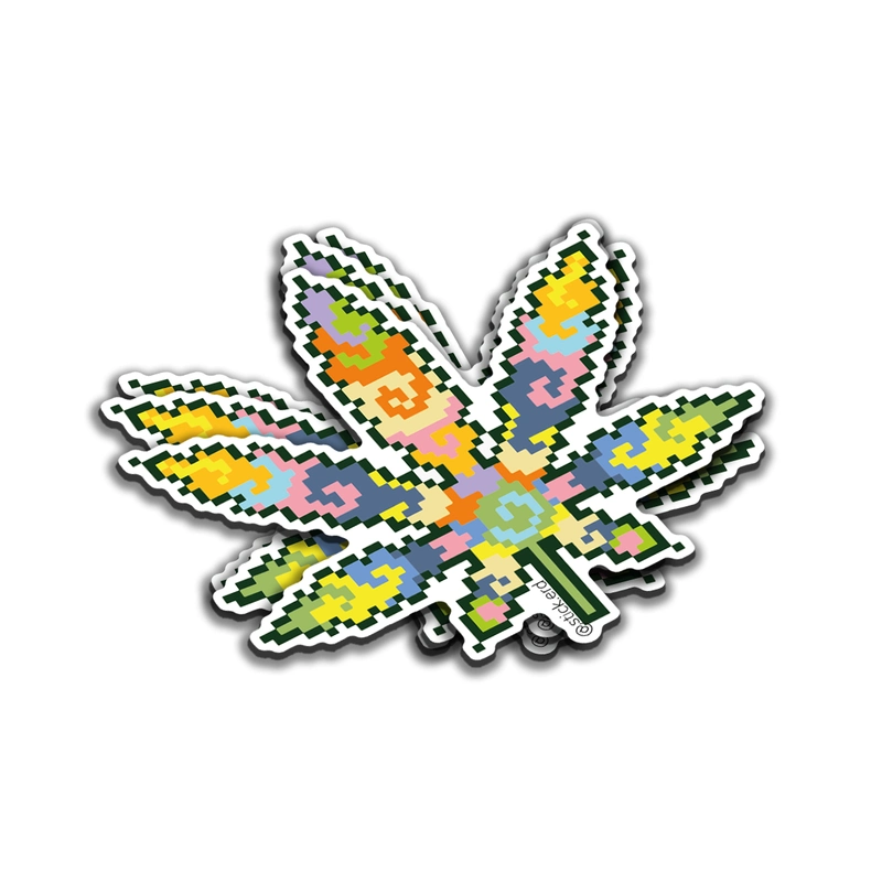 [UCO-7] Hoja Pixelada Psicodélica