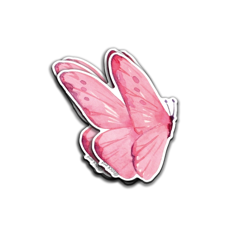 [YIA-8] Mariposa Rosa Acuarela